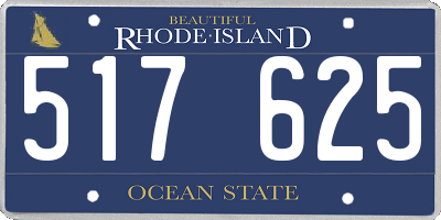 RI license plate 517625