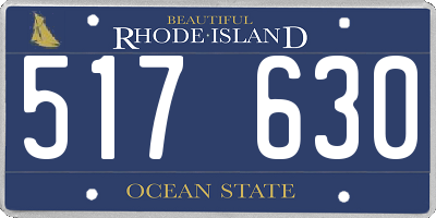 RI license plate 517630