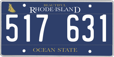 RI license plate 517631