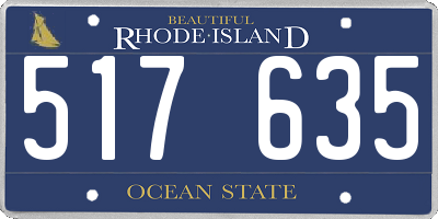 RI license plate 517635