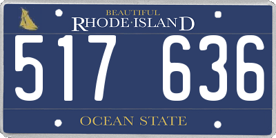 RI license plate 517636