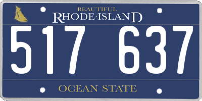 RI license plate 517637