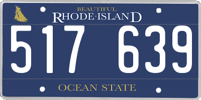 RI license plate 517639