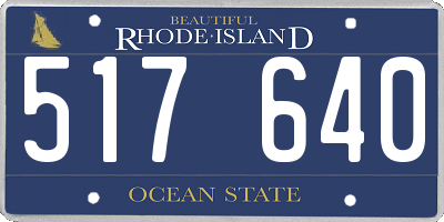 RI license plate 517640