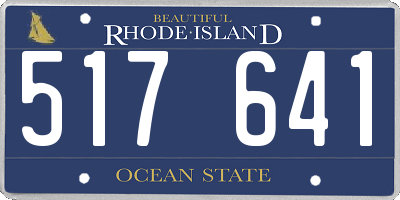 RI license plate 517641
