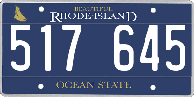 RI license plate 517645