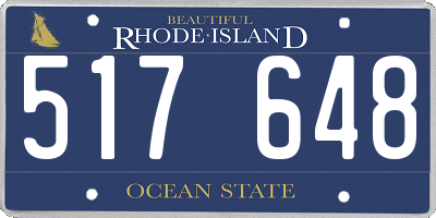 RI license plate 517648