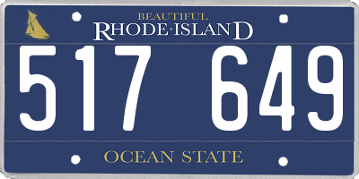 RI license plate 517649