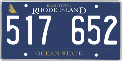 RI license plate 517652