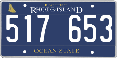 RI license plate 517653