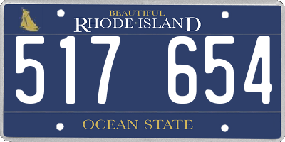 RI license plate 517654