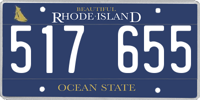 RI license plate 517655
