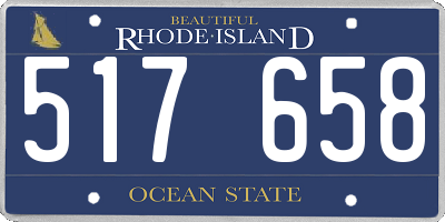 RI license plate 517658