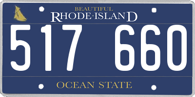 RI license plate 517660