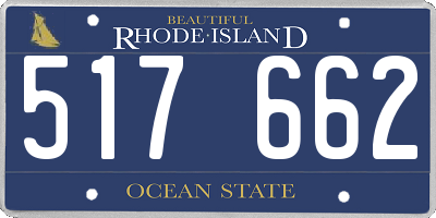 RI license plate 517662