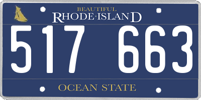 RI license plate 517663