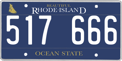 RI license plate 517666