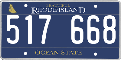 RI license plate 517668