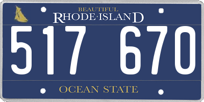 RI license plate 517670