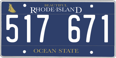 RI license plate 517671