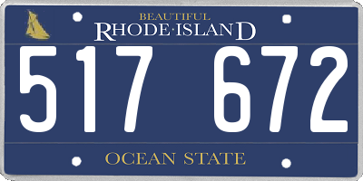 RI license plate 517672
