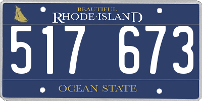 RI license plate 517673