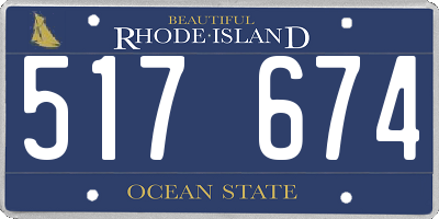 RI license plate 517674