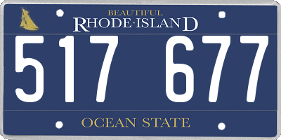 RI license plate 517677