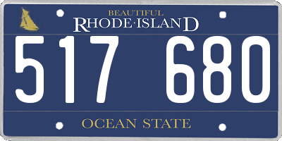 RI license plate 517680