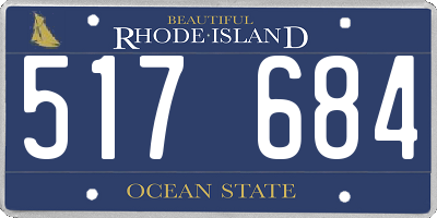 RI license plate 517684