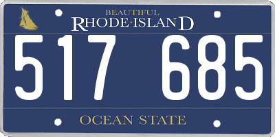 RI license plate 517685