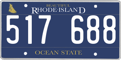 RI license plate 517688