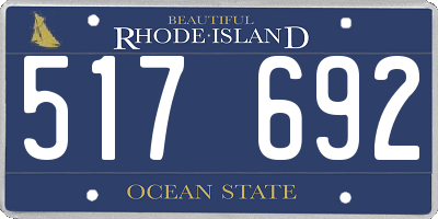 RI license plate 517692