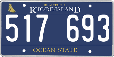 RI license plate 517693