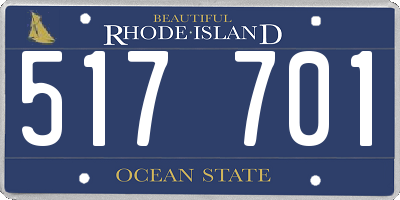 RI license plate 517701