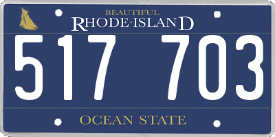 RI license plate 517703