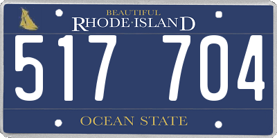 RI license plate 517704