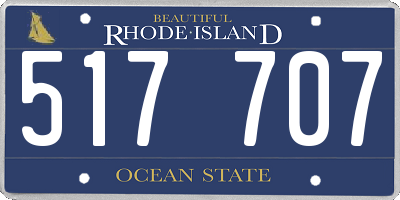 RI license plate 517707