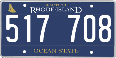 RI license plate 517708
