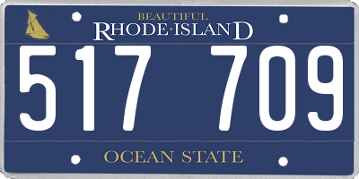 RI license plate 517709