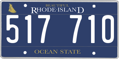 RI license plate 517710