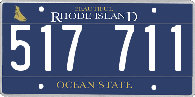 RI license plate 517711