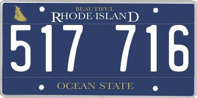 RI license plate 517716