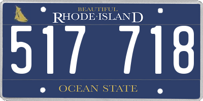 RI license plate 517718