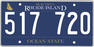RI license plate 517720