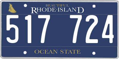 RI license plate 517724