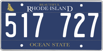 RI license plate 517727
