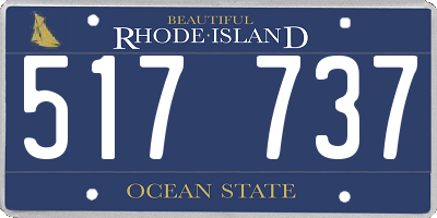 RI license plate 517737