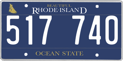 RI license plate 517740