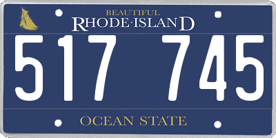 RI license plate 517745